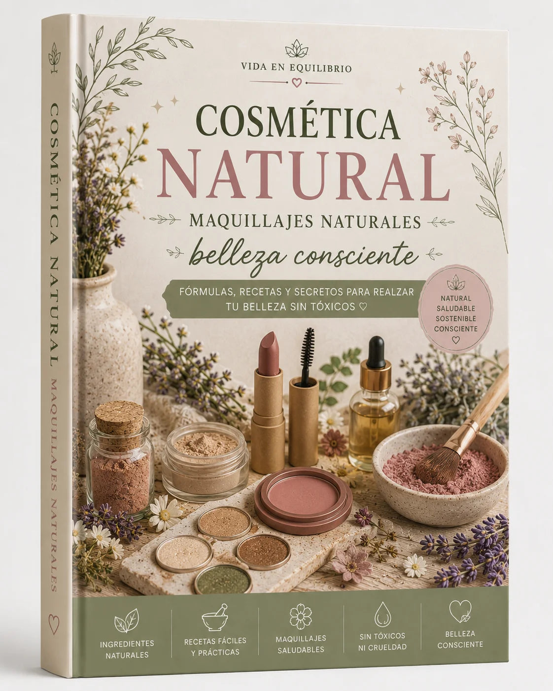Maquillaje Natural, Piel Perfecta Cero Tóxicos: Aprende a elaborar cosméticos con color que cuidan y nutren tu rostro.